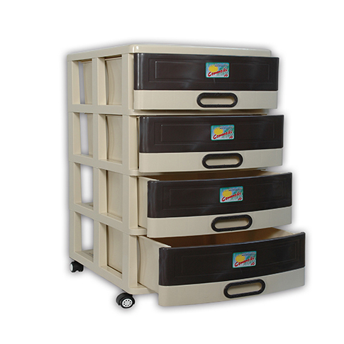 Plastic Drawer Beige 4 drawers